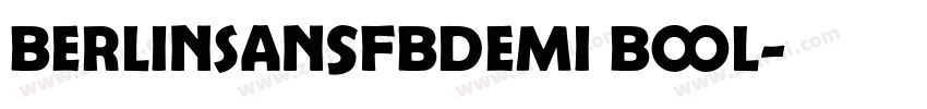 BerlinSansFBDemi Bol字体转换